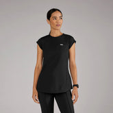 Alma Slim Crewneck Tunic Scrub Top