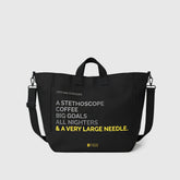 A Very Large Needle Detachable Strap Tote