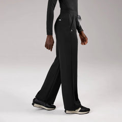 Piedra High-Rise Straight-Leg Scrub Pant