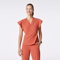 Eveleigh Slim Peplum Scrub Top