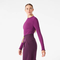 Lacey Ruffle Long-Sleeve Underscrub