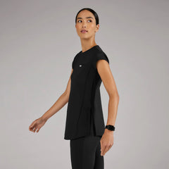 Alma Slim Crewneck Tunic Scrub Top