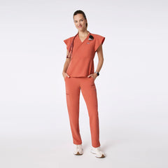 Eveleigh Slim Peplum Scrub Top
