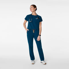 Arua Cropped Crewneck Scrub Top